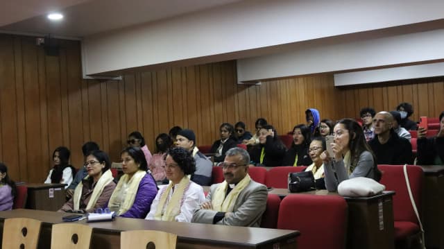 Picture of the audience where, special guest Fr. Jiju, Fanny and other distinguish guests are observed.