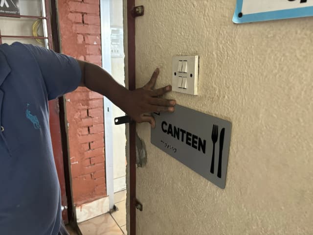 A picture of the location where our accessible signboard of canteen is placed.