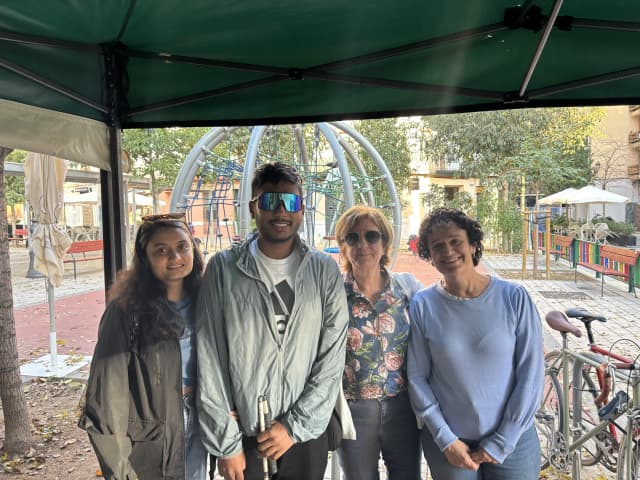 A group picture consisting of our Founders Abhishek Shahi & Deepika Shahi along with Fanny Collado and Mati Barbara.