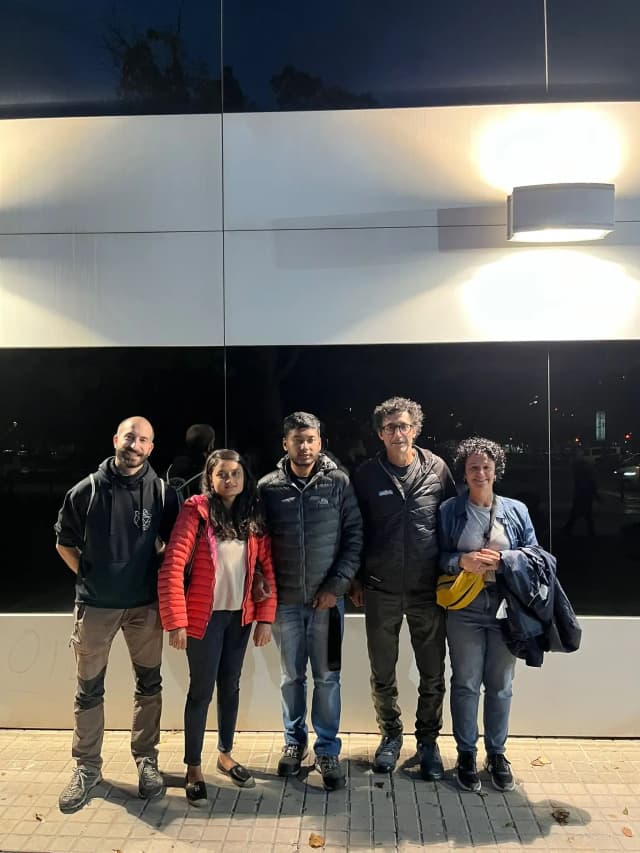 A picture of our founders Abhishek Shahi and Deepika Shahi along with Ms. Fanny Collado, Mr. Alfonso Gonzalez and Mr. Miquel Pans – a professor from Universitat de València.