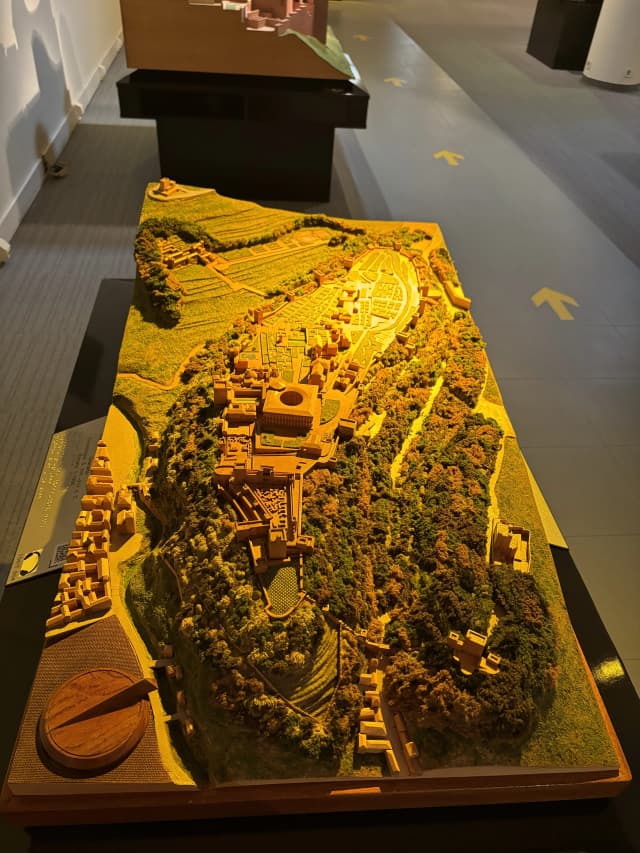 A picture of 3D tactile map of the Alhambra, a famous palace and fortress complex located in Granada, Spain.