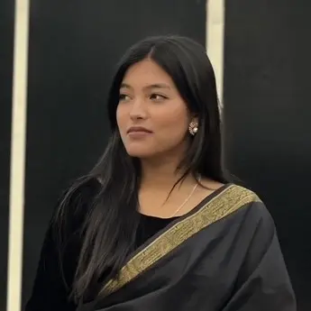 This portrait presents Rajshbi Bhari, a committed member of the Project Wings to Dreams team.