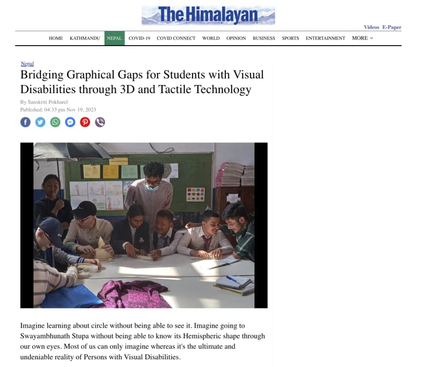 News article about bridging graphical gaps through 3D technology